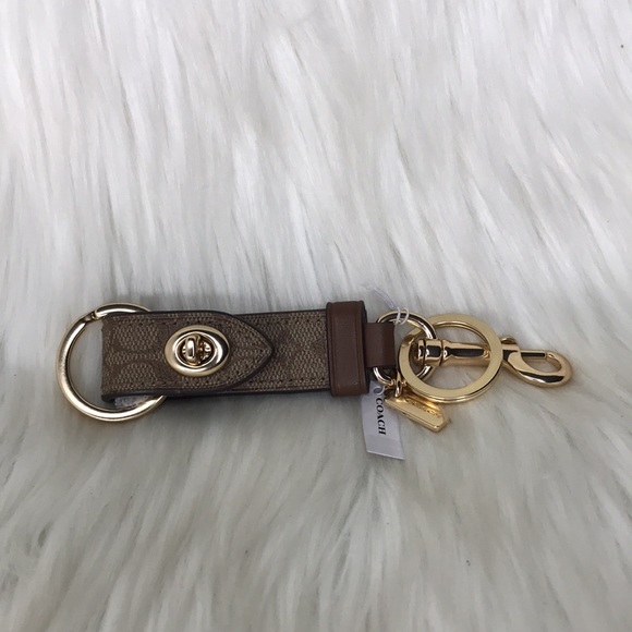 Coach Accessories Coach Trigger Snap Bag Charm In Signature Canvas